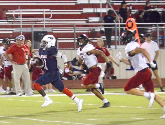 Blessing Ngene averaged over 12 yards per carry and scored two touchdowns in Friday’s district win.