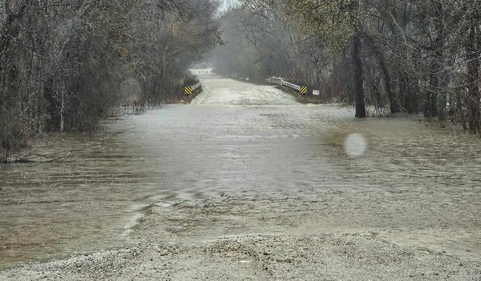Rocky Ridge Road on Wednesday, Jan. 24, during the flooding in Madison County. COURTESY PHOTO