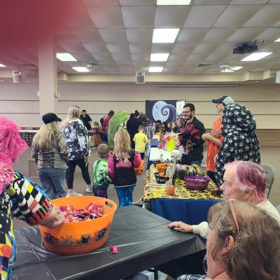 Spooky fun in Madisonville took shape during the annual trick or treat hosted by MARI and the Madison County Chamber of Commerce. Local businesses and individuals handed out candy to children and families walking around downtown. Meteor photos by Richard Sirman 