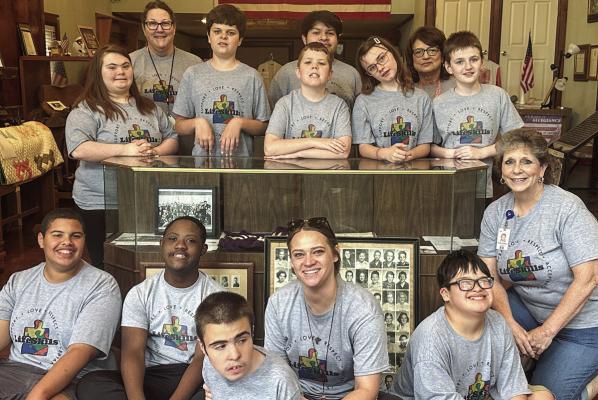 The Madisonville Consolidated Independent School District's Life Skills class, comprising students from 6th to 8th grade, visited the Madison County Museum on an educational field trip Thursday, April 18. METEOR PHOTO BY RICHARD SIRMAN
