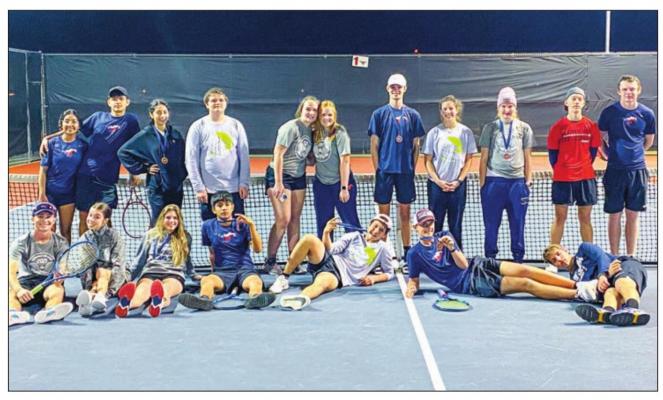 Madisonville varsity tennis players. COURTESY PHOTO